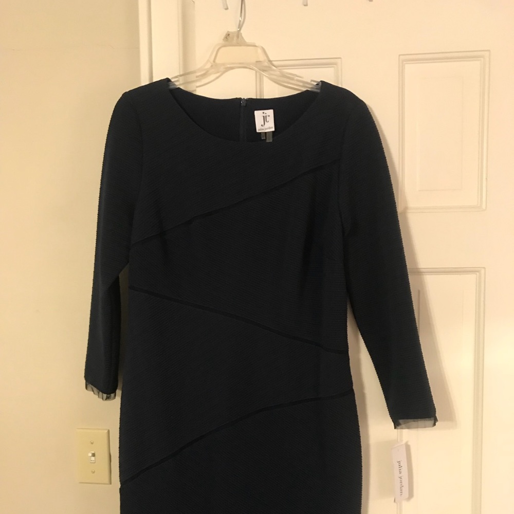 Navy dress with texture by Julia Jordan